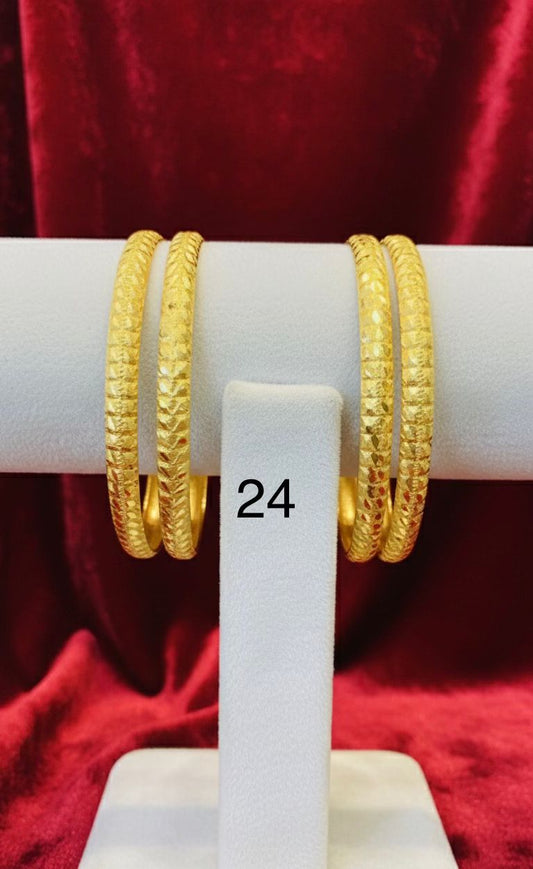 Bangles Gold Plated size 24 (24K) D19