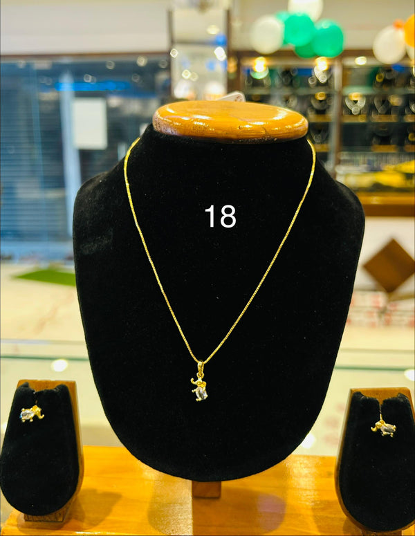 CHAIN PENDANT-18(24K Gold Plated) D25