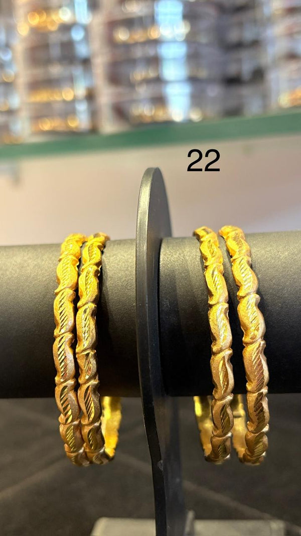 Bangles Gold Plated size 22 (24K) D1