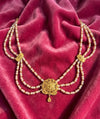 PEARL NECKLACE (24K GOLD PLATED) D61