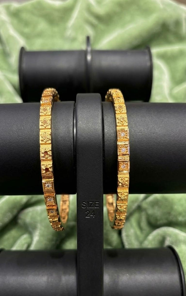 Bangles Gold Plated size 24 (24K) D28