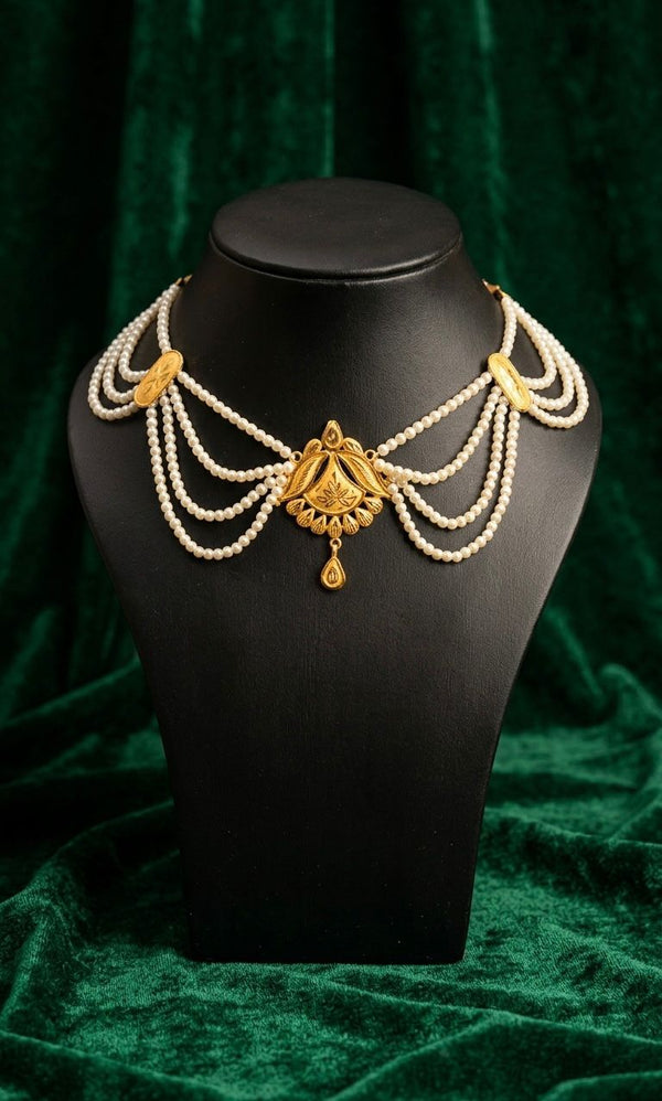 Pearl Necklaces-24K(Gold Plated) D62