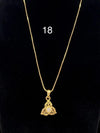 CHAIN PENDANT-18(24K Gold Plated) D35