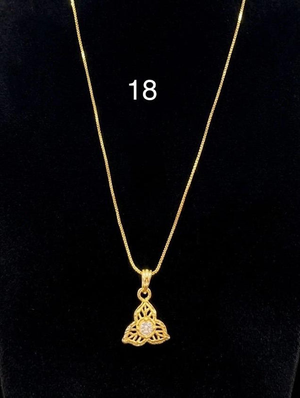 CHAIN PENDANT-18(24K Gold Plated) D35