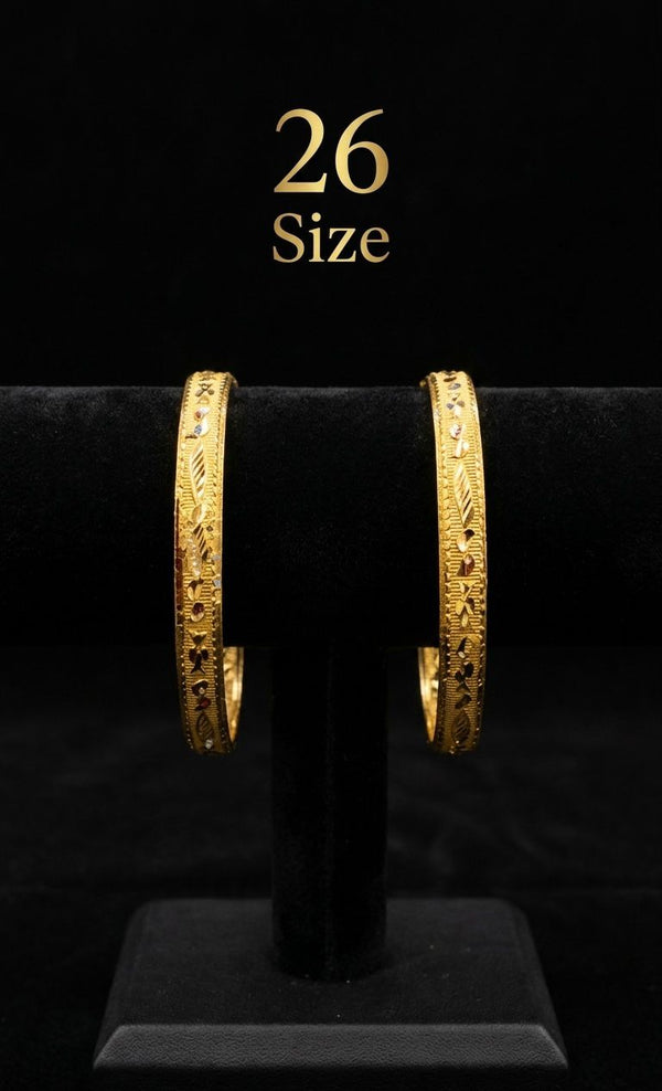 Bangles Gold Plated size 26 (24K) D31