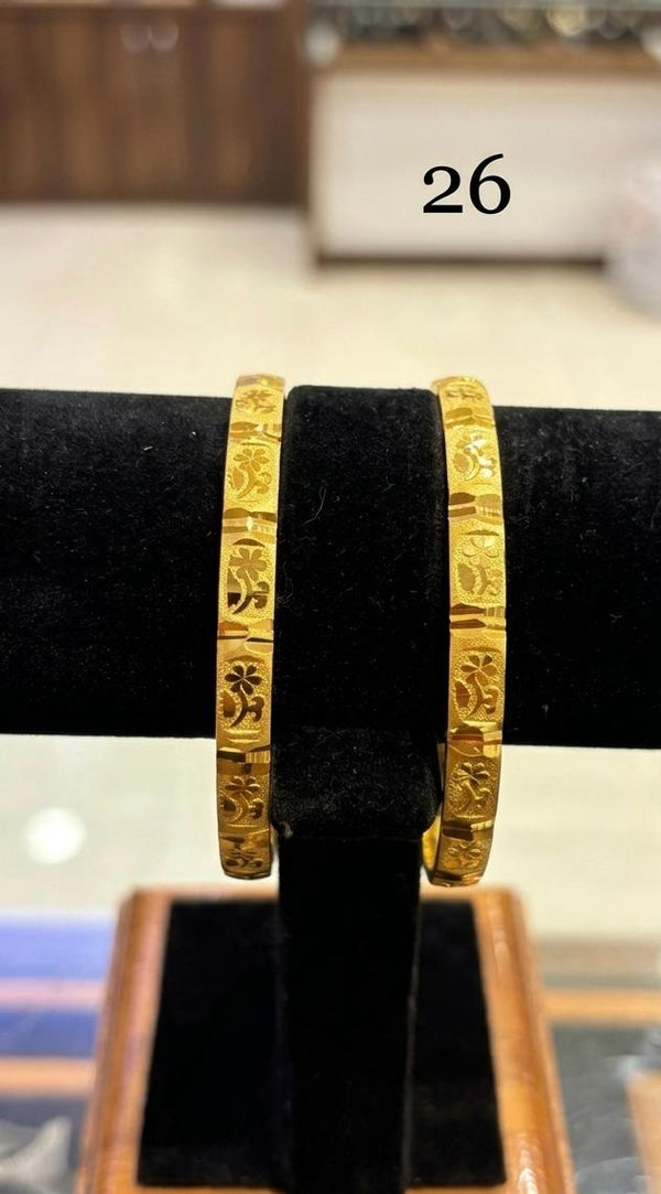 Bangles Gold Plated size 26 (24K) D33