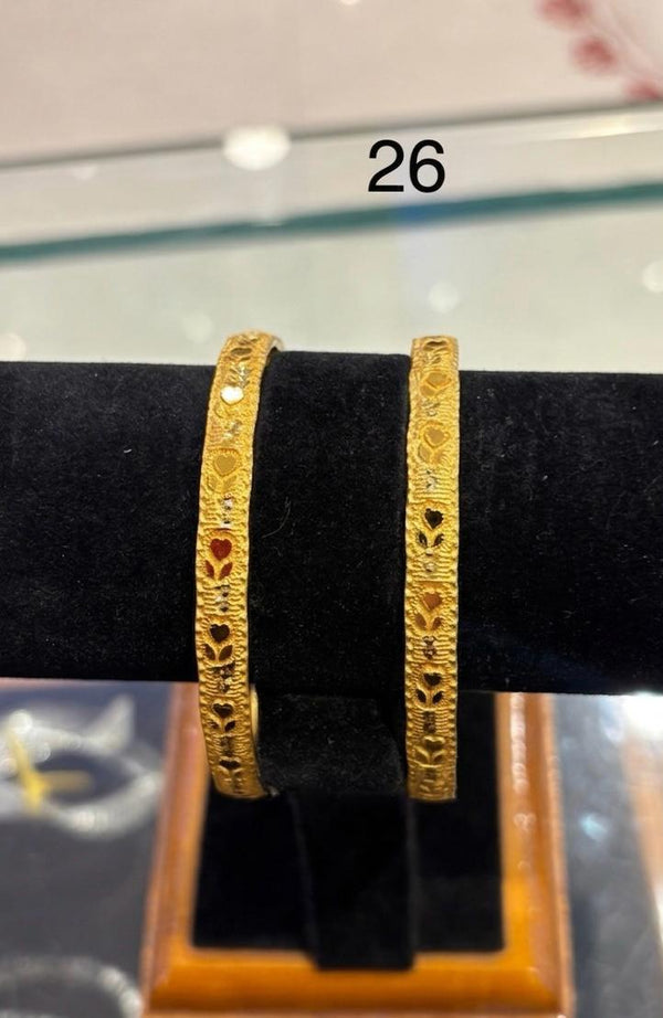 Bangles Gold Plated size 26 (24K) D34