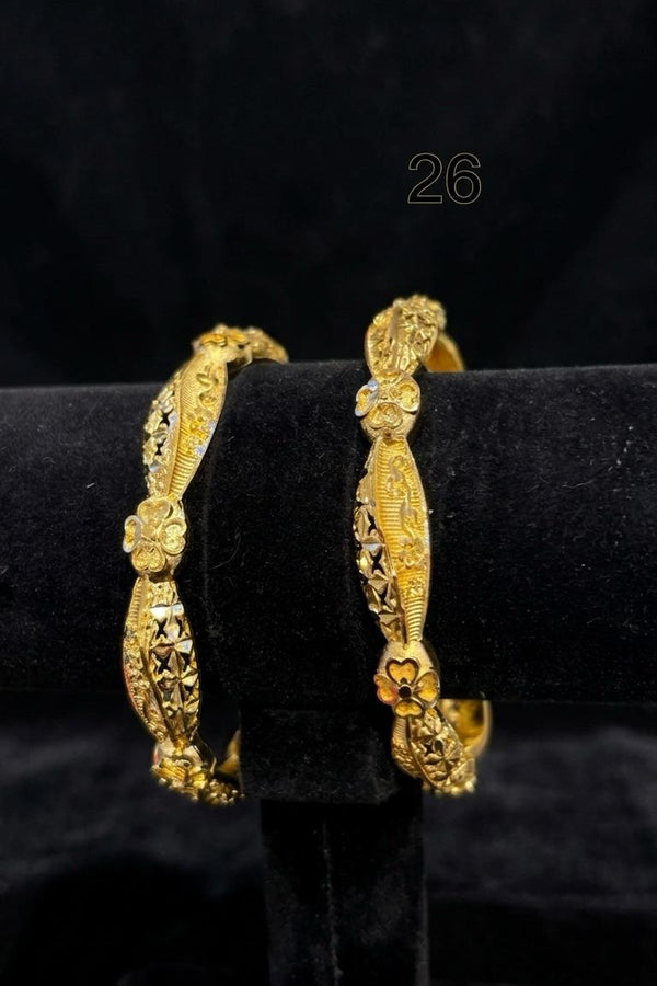 Bangles Gold Plated size 26 (24K) D35