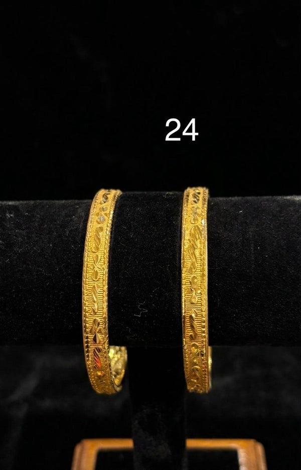 Bangles Gold Plated size 24 (24K) D33