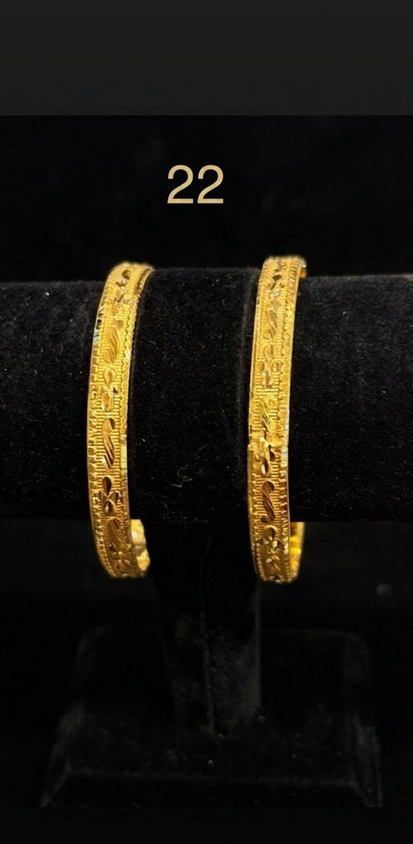 Bangles Gold Plated size 22 (24K) D7