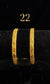 Bangles Gold Plated size 22 (24K) D8