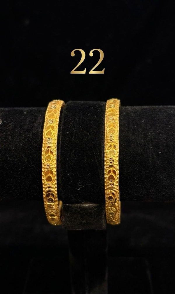 Bangles Gold Plated size 22 (24K) D8