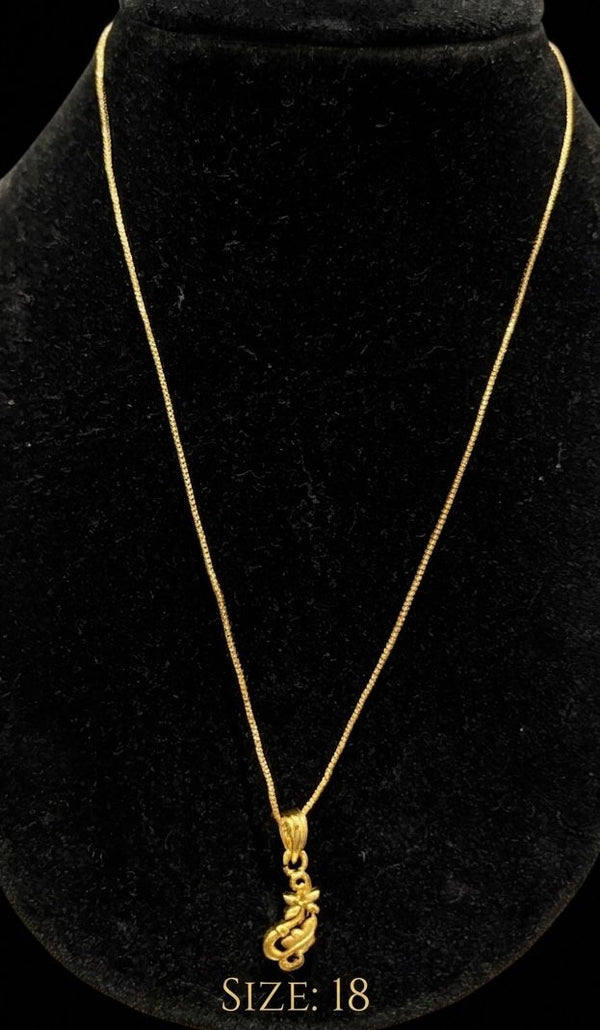 CHAIN PENDANT-18(24K Gold Plated) D45