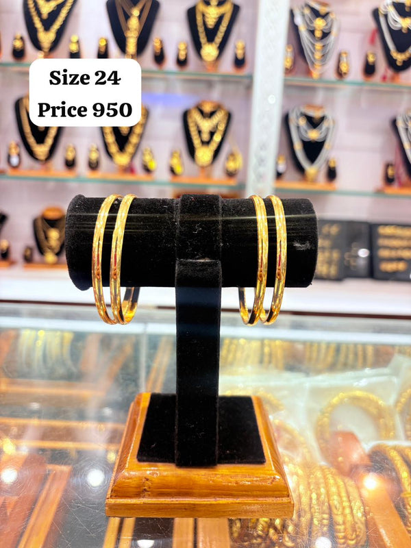 Bangles Gold Plated size 24 (24K) D38