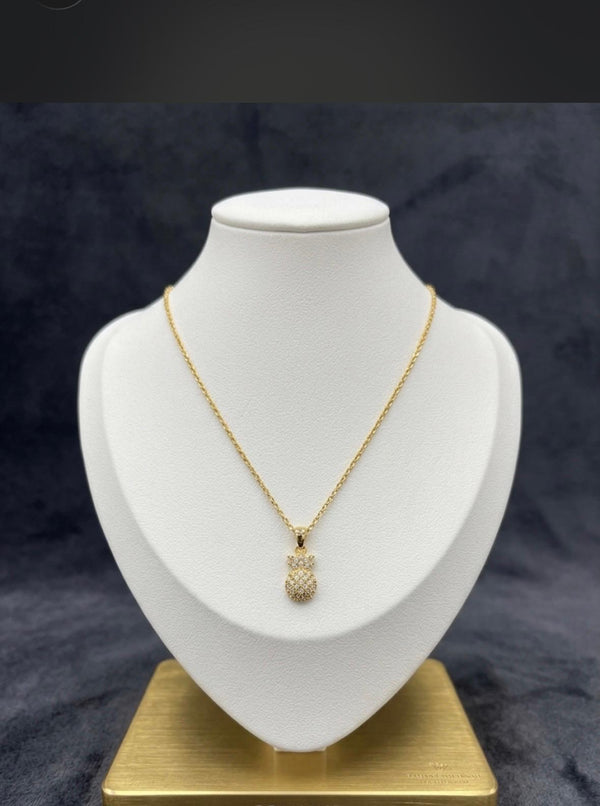 CHAIN PENDANT-18(24K Gold Plated) D75