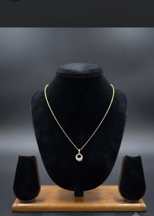 CHAIN PENDANT-18(24K Gold Plated)D80